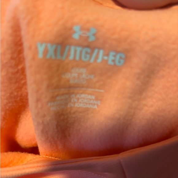 Under Armour Peach Hoodie with Iridescent Logo - Picture 6 of 8